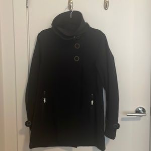Lululemon fleece lined pea coat style jacket in black size 8